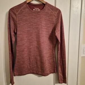 Terramar Woolskins Women’s Merino Base Layer Top Med Redd
